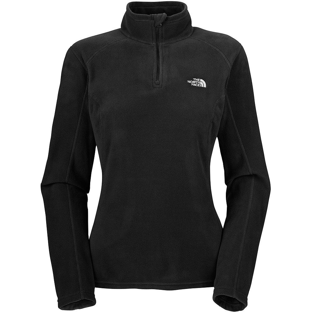 The North Face Womens TKA 100 Microvelour Glacier 1/4 Zip in Grey sz XS